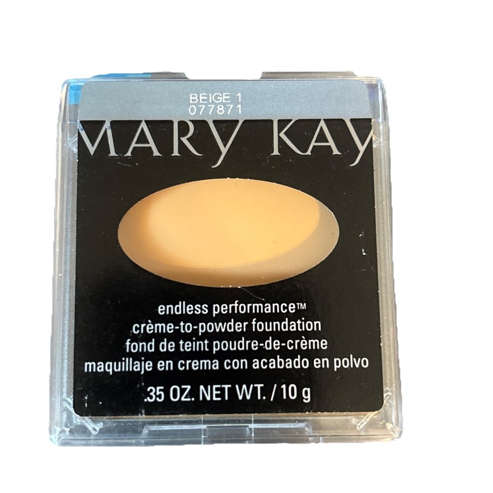Mary Kay BEIGE 1 Endless Performance Creme to Powder Foundation .35 oz BNIB